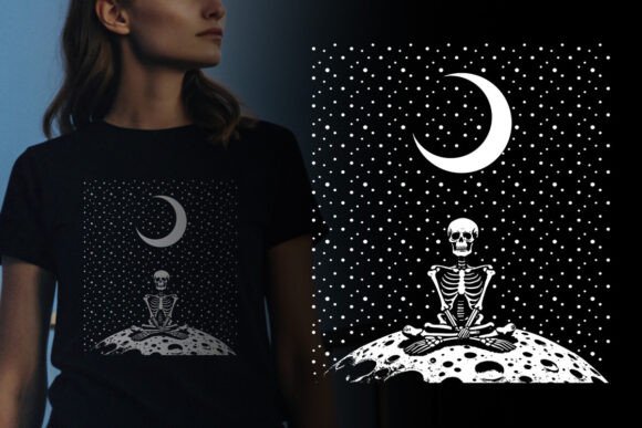 Astrology SVG: The Sun Moon Skull Graphic for Modern Design