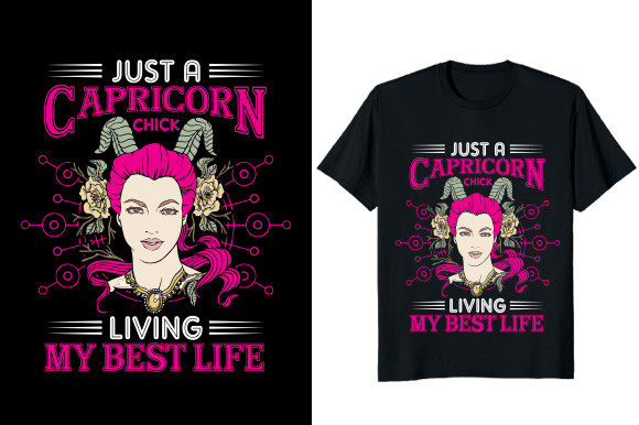 Capricorn Chick Graphic T-shirt Design: More Than Just a Zodiac Tee