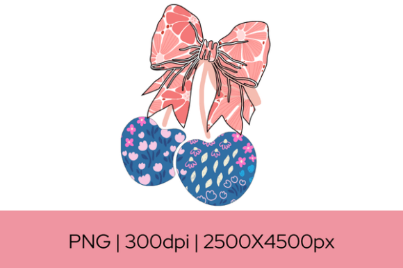 Cherry Coquette Bow Ribbon: A Sweet Graphic for Modern Designs