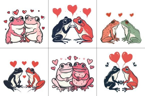 Frog Valentine Vector Graphic: A Playful Design Asset