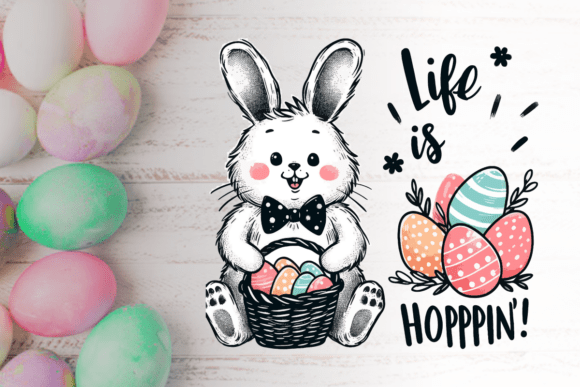 Hop Till You Drop Bunny Tee PNG Graphic