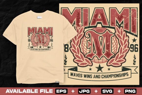 Miami Varsity Retro Graphic: A Vintage College Style for Modern Brands