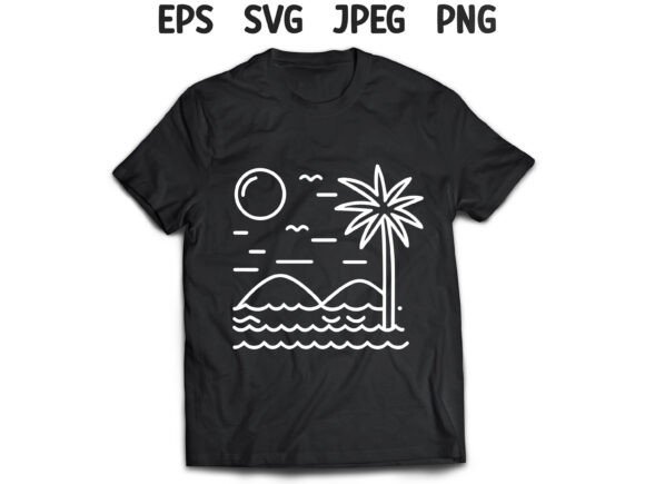 Summer T-Shirt Design Graphic Vector: Your Go-To Beach Aesthetic