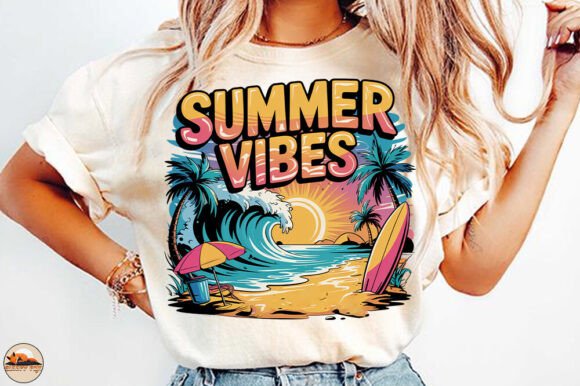 Summer Vibes, Beach Graphic Shirt PNG: Your Go-To Design Asset